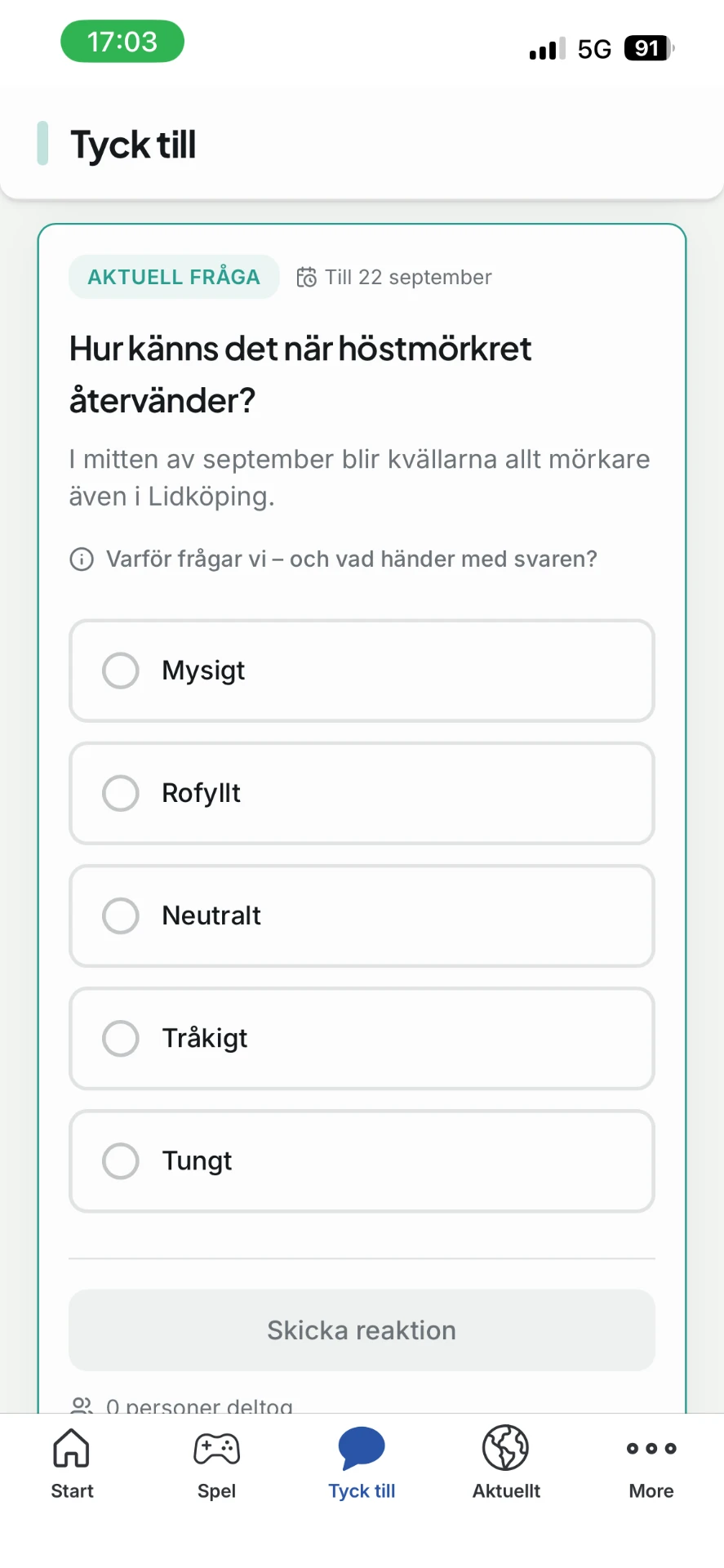 Reaktionsfråga