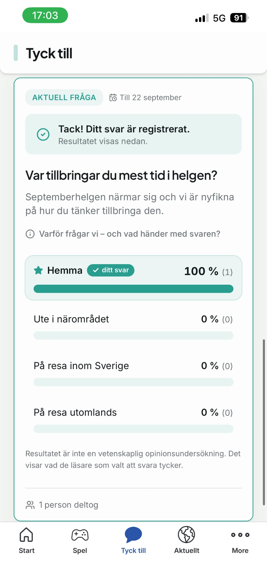 Omröstning med resultat
